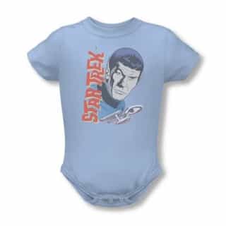 Star Trek – Infant Vintage Spock Onesie in Light Blue, 18 Months, Light Blue