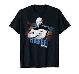 Star Trek The Next Generation Captain Picard Engage T-Shirt