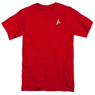 Trevco Men’s Star Trek Short Sleeve T-Shirt, Red, X-Large