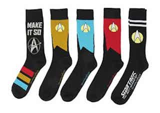 Star Trek The Next Generation Uniforms Crew Socks 5 Pair Pack