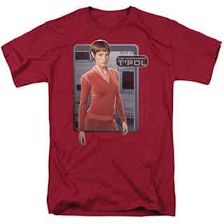 A&E Designs Star Trek Enterprise T’POL Adult Cardinal Red T-Shirt Tee Shirt, 2XL