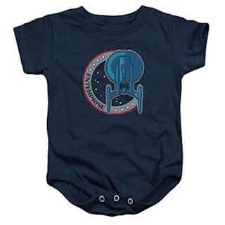 DressCode Star Trek – Toddler Enterprise Patch Onesie, Size: 18 Months, Color: Navy