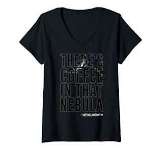 Womens Star Trek Voyager Coffee In That Nebula Graphic T-Shirt V-Neck T-Shirt