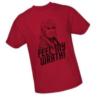 CBS Feel My Wrath! – Khan Illustrated – Star Trek Adult T-Shirt, XXX-Large Red