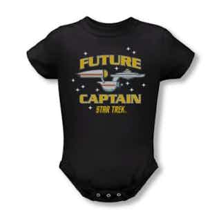 Star Trek – Future Captain Infant T-Shirt in Black, 18-24 Months, Black