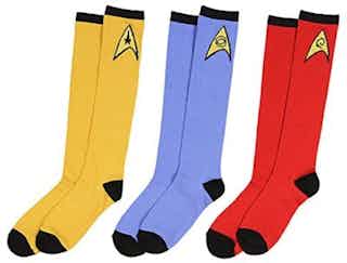 Star Trek Socks Uniform Knee High Costume Dress Adult Men Women (3 Pack)