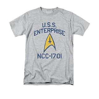 Star Trek The Original Sci-Fi TV Series Retro USS Enterprise Navy Adult T-Shirt