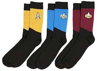 Star Trek The Next Generation Uniform Adult Crew Socks (3 Pack)