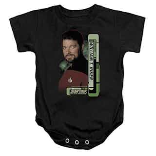 Star Trek Riker Infant One-Piece Snapsuit, 12 Months Black
