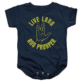 Infant: Star Trek- Live Long Hand Onesie Infant Onesie Size 12-18 Mos