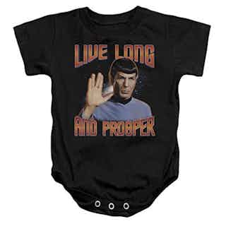 Spock — Live Long & Prosper — Star Trek — Infant One-Piece Snapsuit, 6 Months
