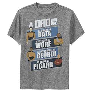 Star Trek Kid’s Dad You are T-Shirt, Charcoal Heather, Small
